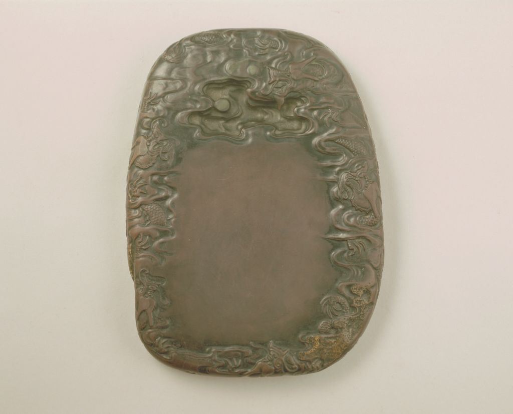 图片[2]-End-stone carved nine-dragon inkstone-China Archive